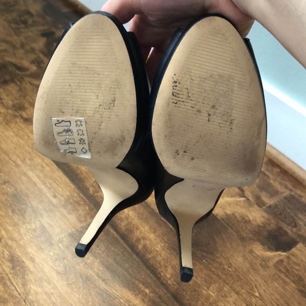Michael Kors Hamilton Peep Pump Black Leather - Picture 9 of 10